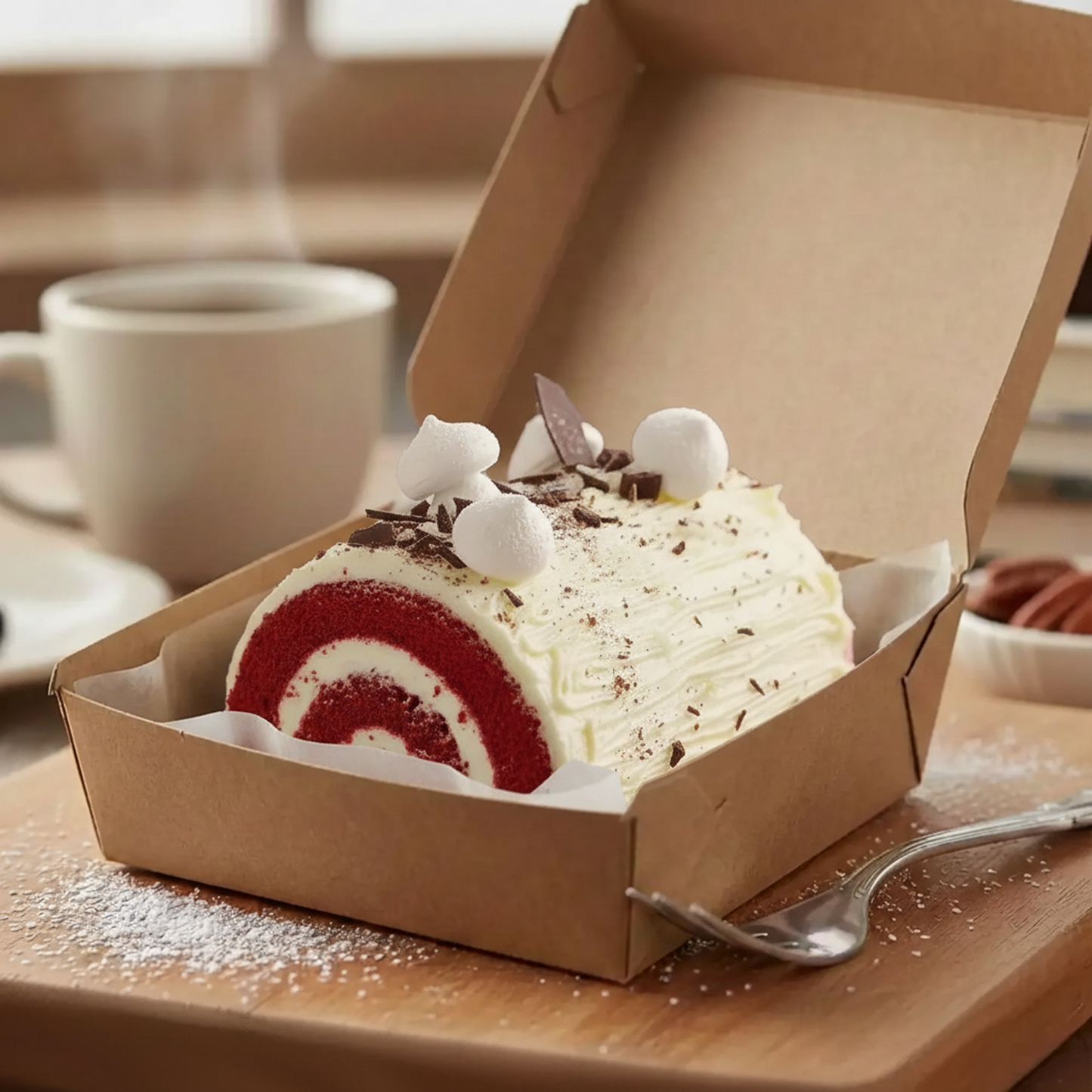 Red Velvet Yule Log