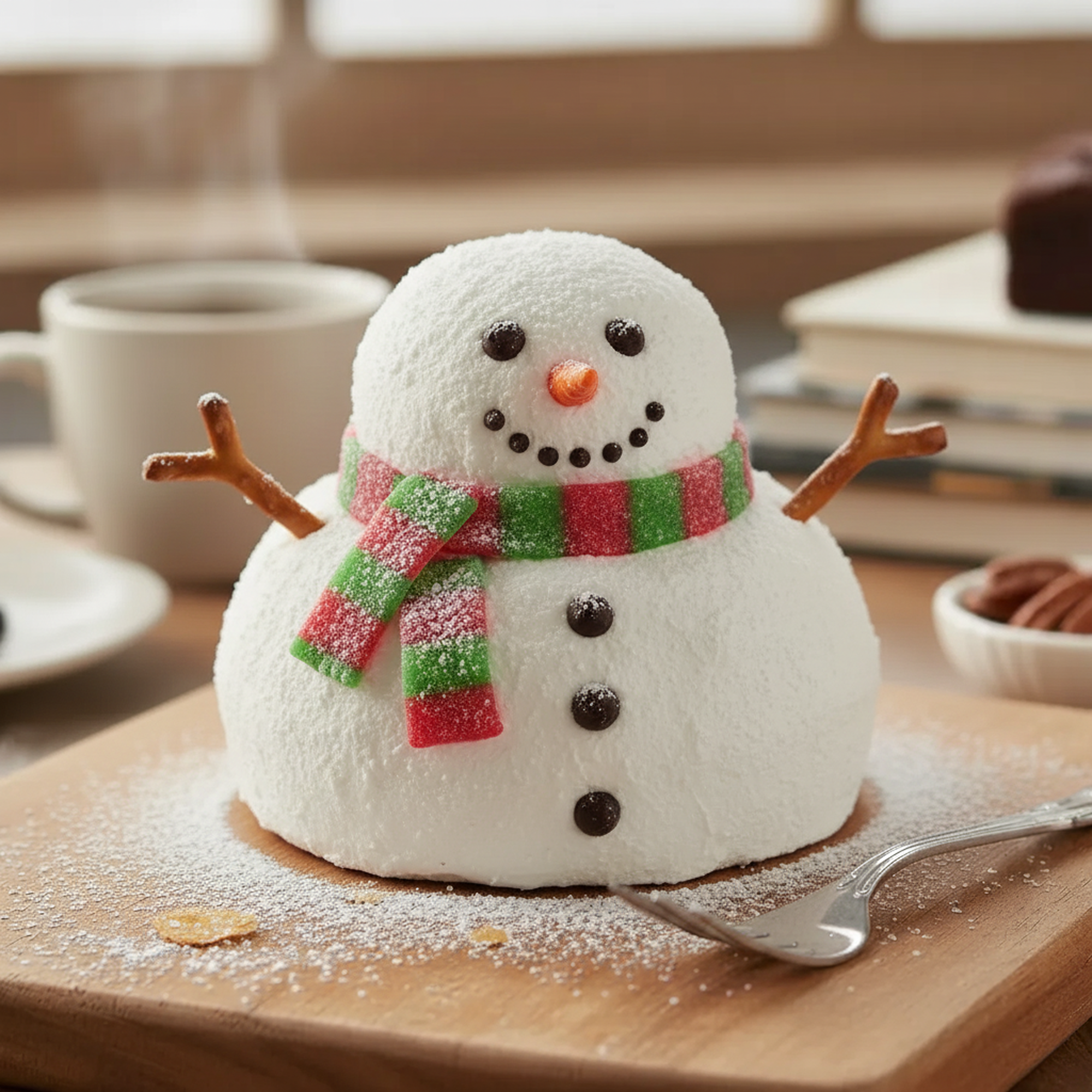 Snowman Marshmallow Cake